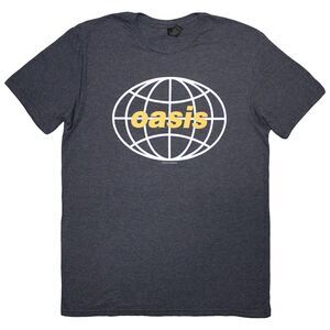 Oasis Unisex Adult Globe Logo T-Shirt / Navy Blue